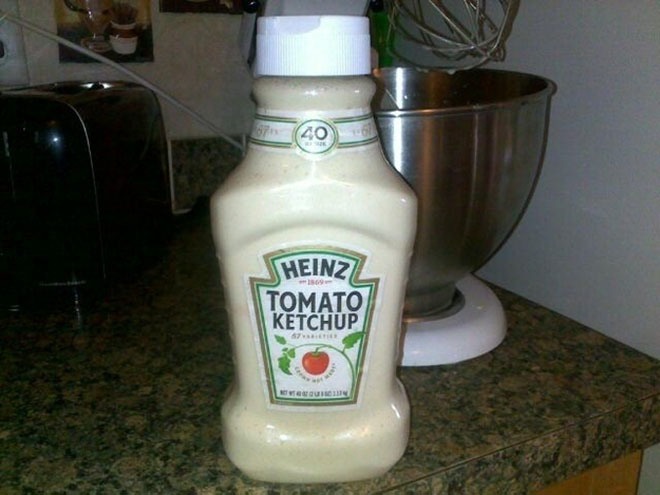 Use an empty ketchup bottle for your pancake mix! It will be easier to pour on to the pan