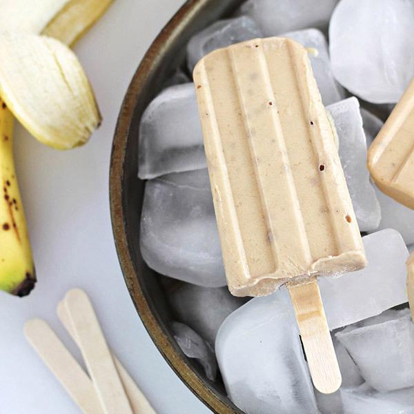 11. Banana peanut butter popsicles:
Use a food processor to blend three bananas, 1/3 cup of smooth peanut butter, and one cup of plain yoghurt.
Taste the mixture, and add as much honey as you need to sweeten the popsicles.
Spoon the mixture into molds and freeze for a few hours before eating.

