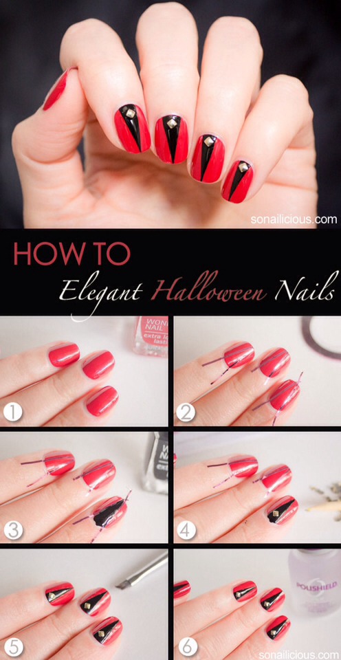 15. Elegant Halloween Nails
