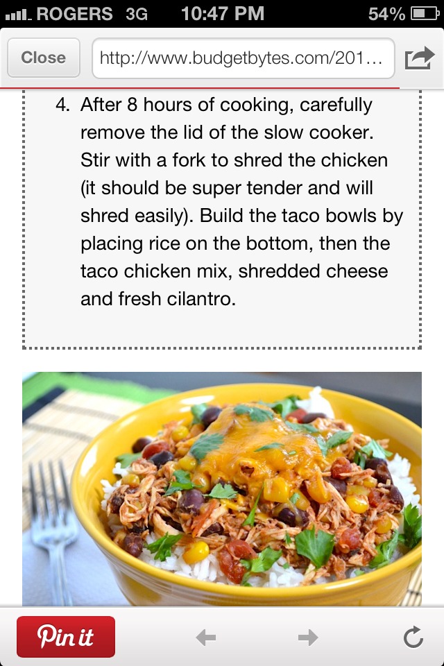 Taco Chicken Rice Bowls!