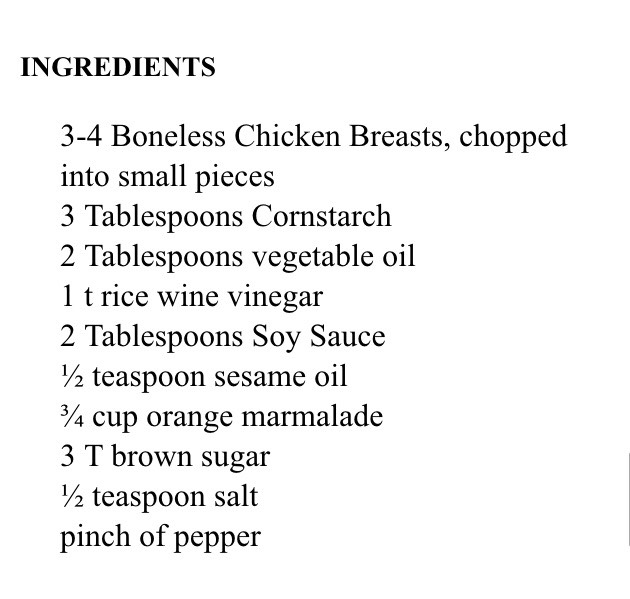 "YUMMY SLOW COOKER ORANGE CHICKEN"