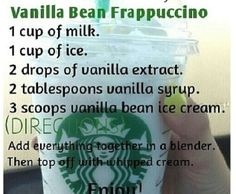 DIY Starbucks Vanilla Bean Frapp 