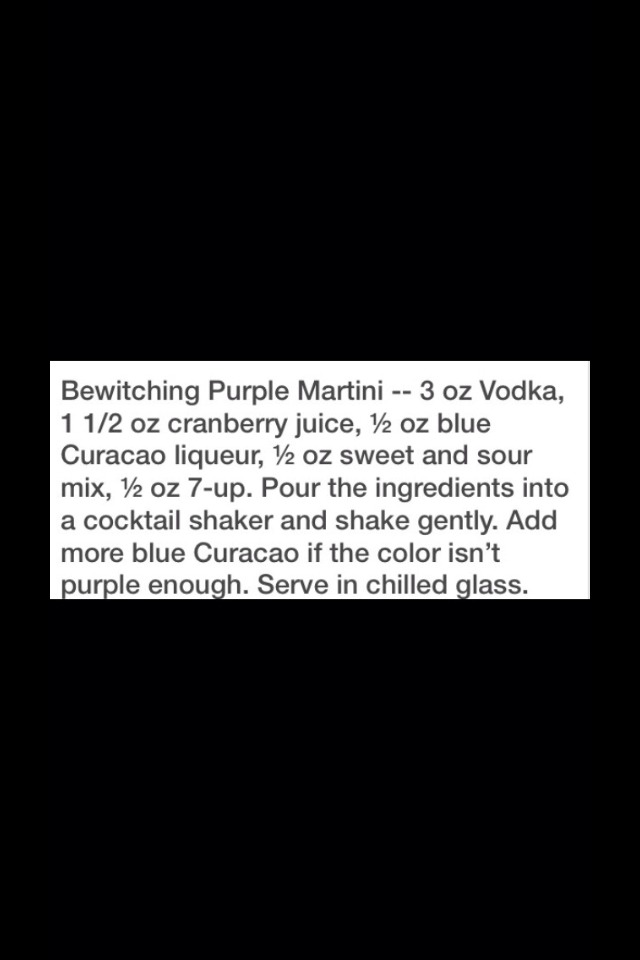Mixed Drink/shot Recipes! Super Easy! 