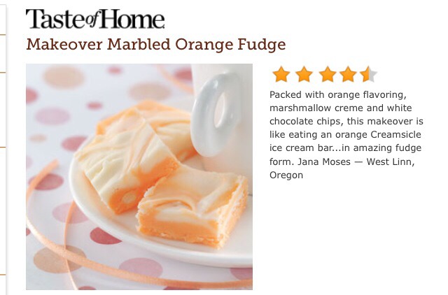 "New Fave Fudge" -> Marbled Orange Fudge Recipe