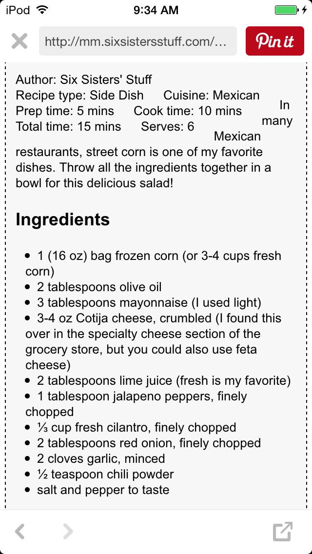Mexican Street Corn Salad