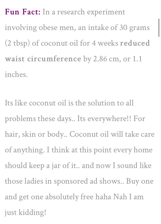 "MODEL'S SECRET SHRINK YOUR WAISTLINE WITH COCONUT OIL"
