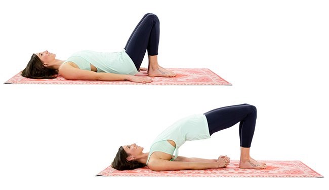 6. Bridge: This move will ensure that your hamstrings and glutes are feeling the burn as well as your abs!