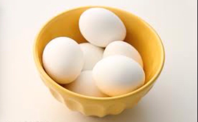 5th ingredient: Eggs! Use 1-2 full eggs. More can be used depending on your preferences and quantity of mask you are making. For 2 weeks worth I would recommend using 2-3 large eggs. (Yolks and whites) 
