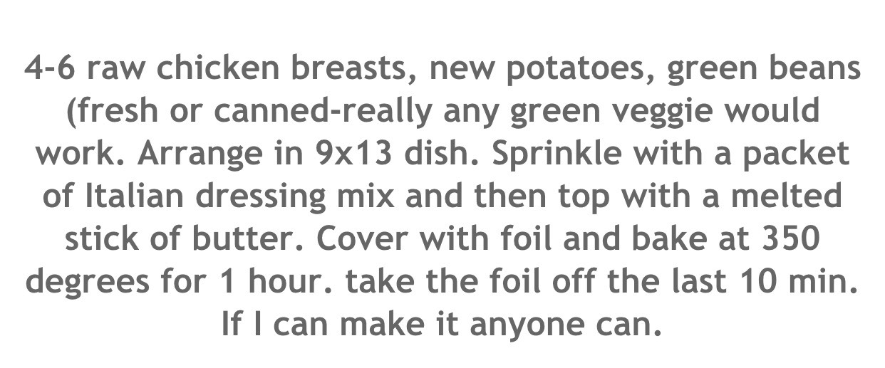Chicken And Potato Bake