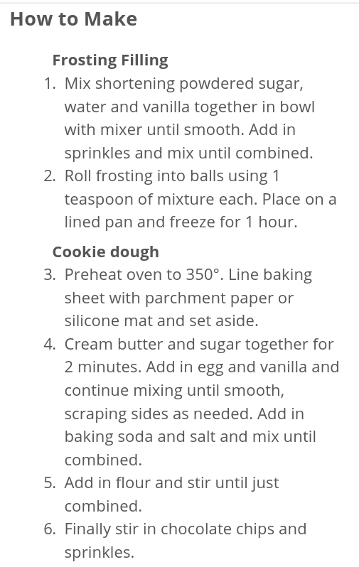 Frosting Filled Chocolate Chip Cookies!