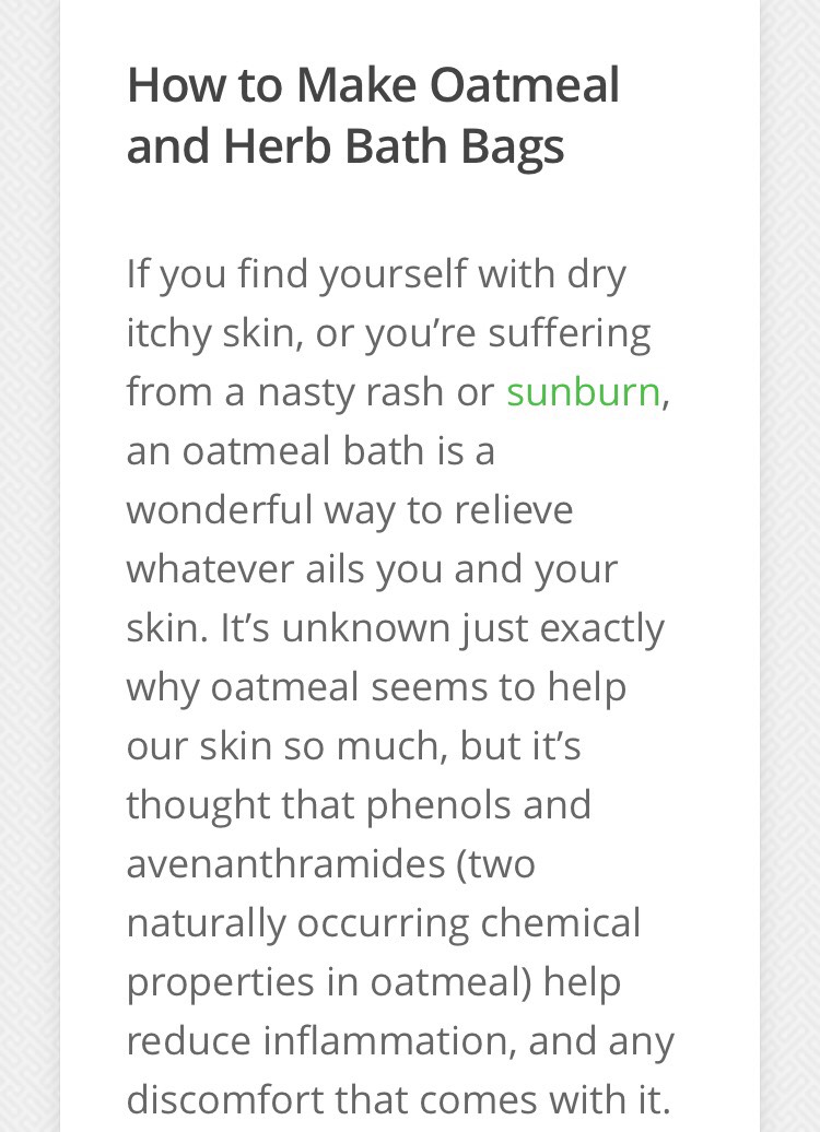 Oatmeal And Herb Bath Bags! Perfect For The Skin