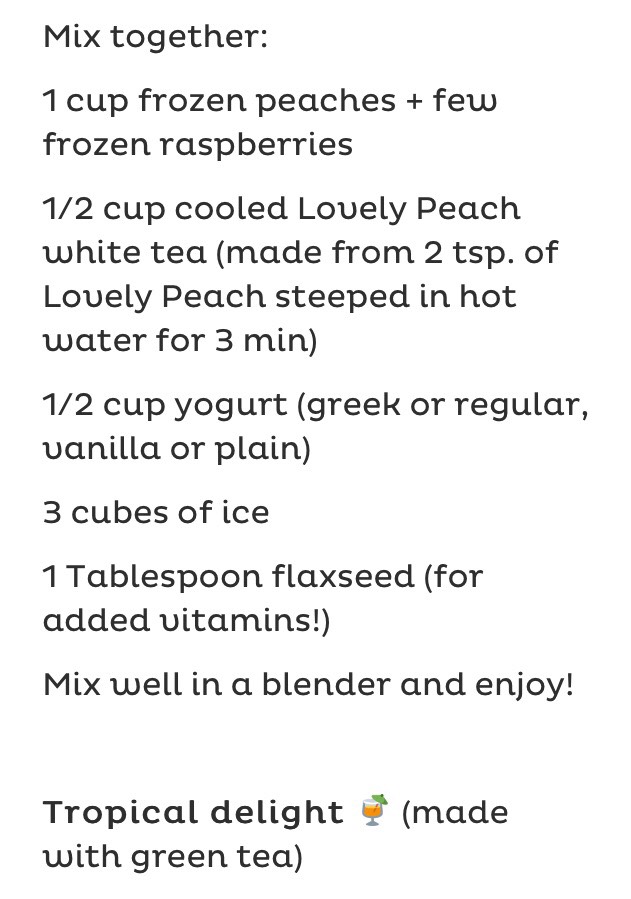 ✨Tea Smoothies✨