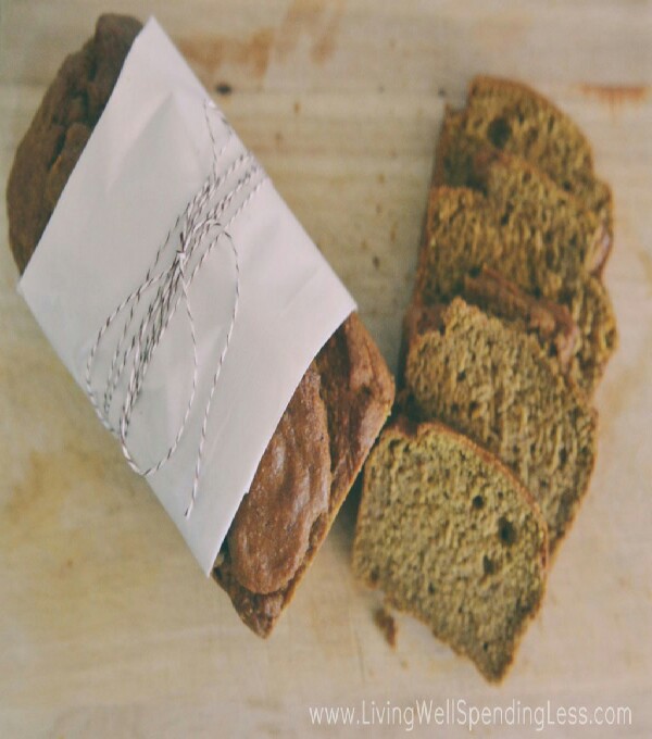 Slice chilled pumpkin bread.  Heat griddle or frying pan on medium to medium-low heat.
