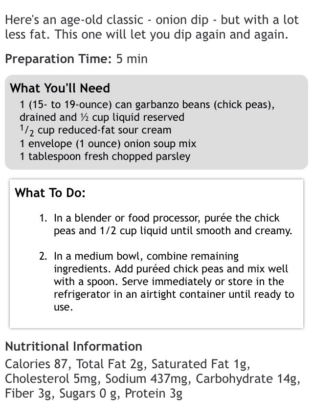 87 Calorie Tasty Onion Dip!