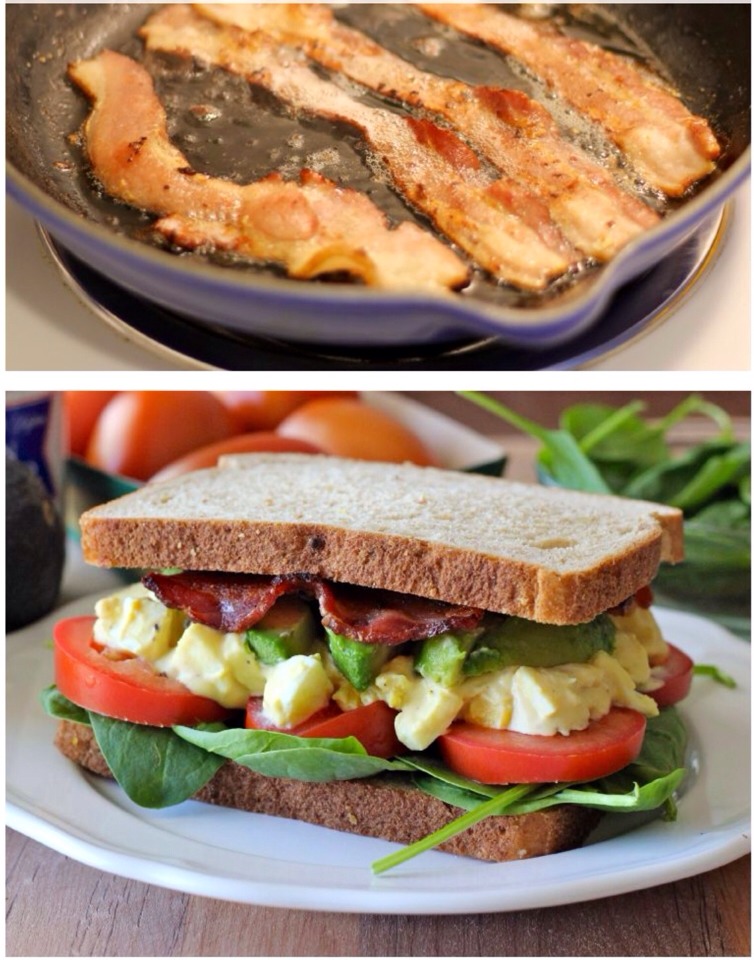 ✨💕Bacon, lettuce, tomato, and egg salad sandwiches....!!!! YUMMY...!💕✨