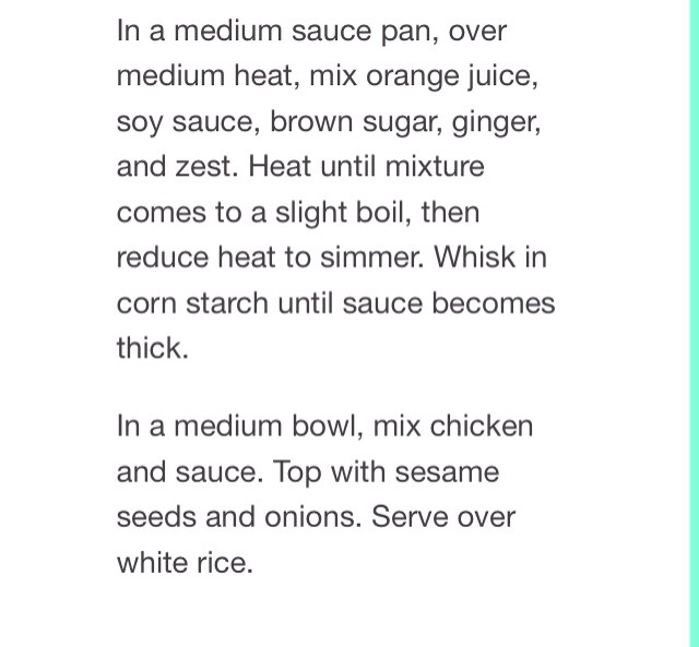 Orange Ginger Chicken