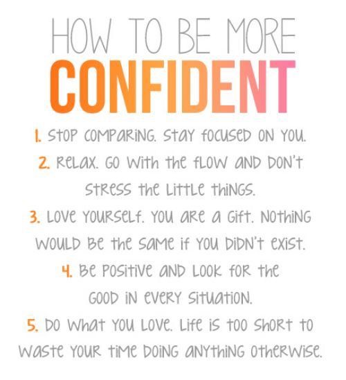 how to be confident🍥🌸🙉😊