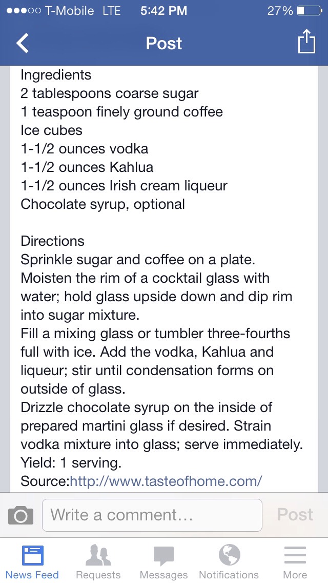 Coffee And Cream Martini
