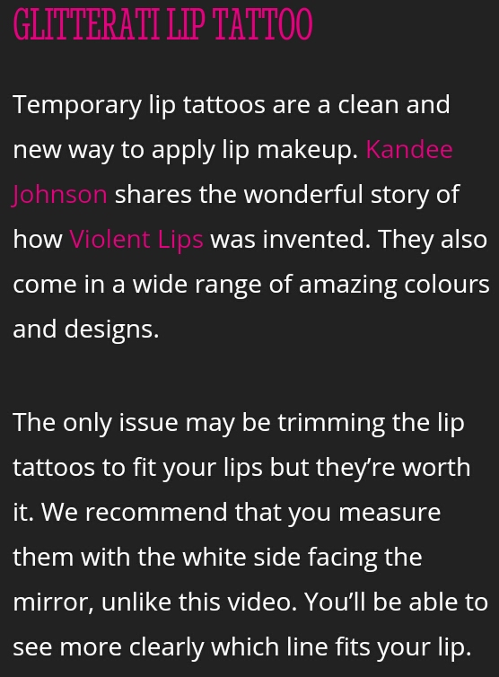 DIY Burlesque Glitter Lips!!