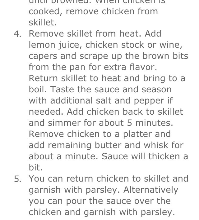 Lemon Chicken Piccata 😍🍋🍗