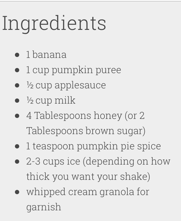 Banana Pumpkin Breakfast Shake