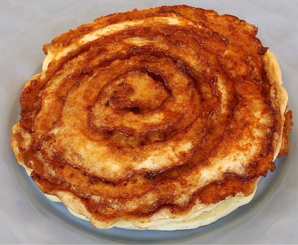 And they cooked up just like a pancake- fluffy, but with craters of crusty, sugary cinnamon swirled within.

