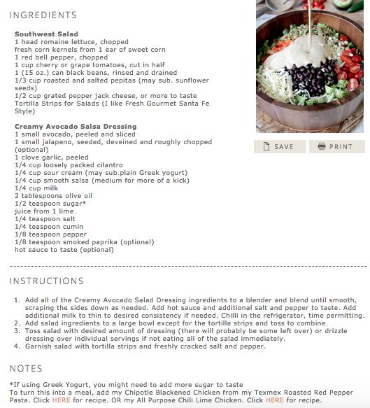 SOUTHWEST PEPPER JACK SALAD WITH CREAMY AVOCADO SALSA DRESSING #tipIt