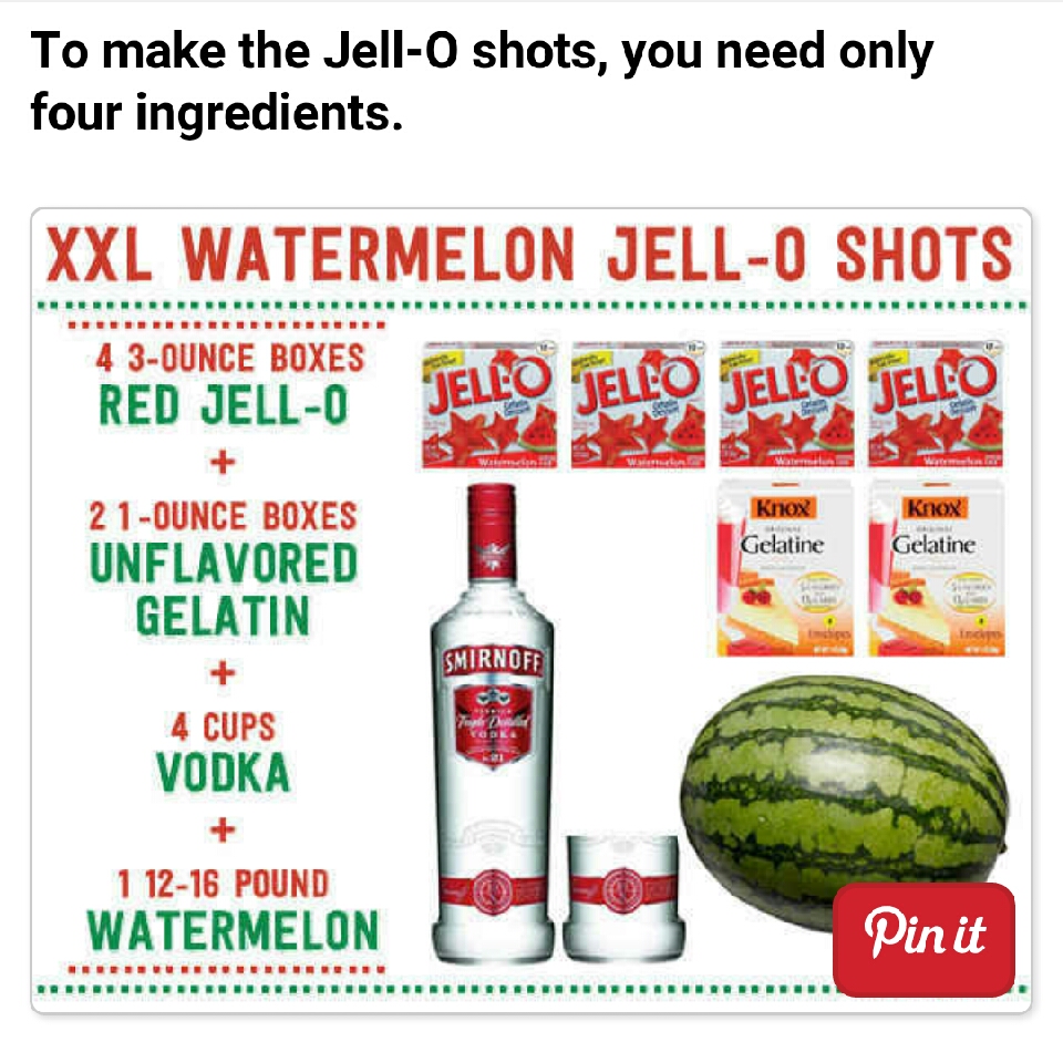 XXL Watermelon Jello Shots!