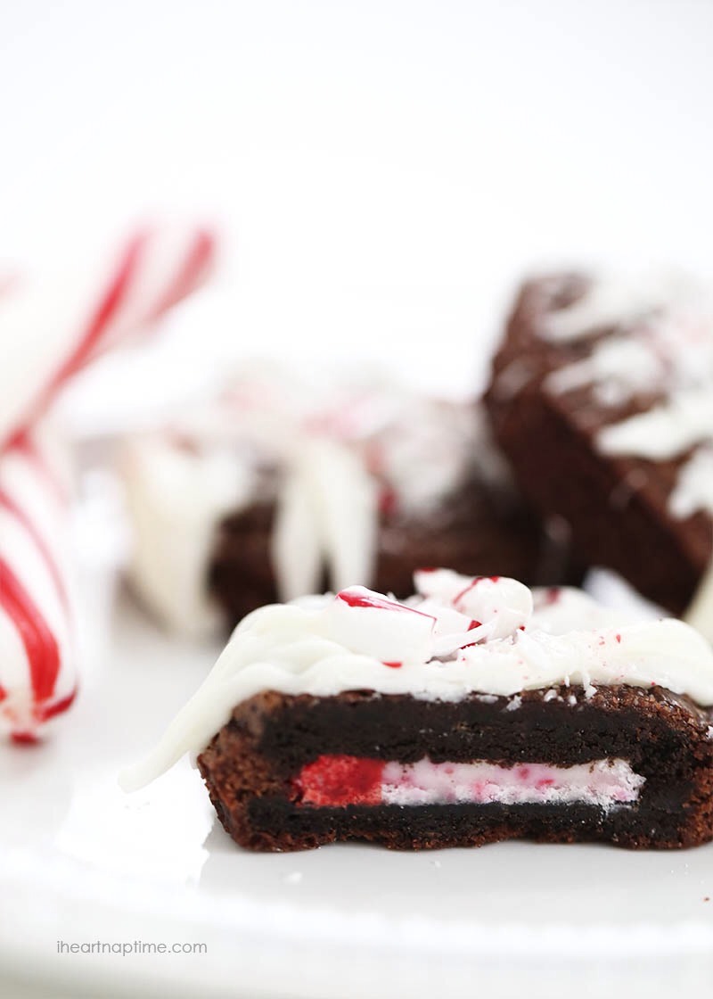 Candy Cane Oreo Brownies 