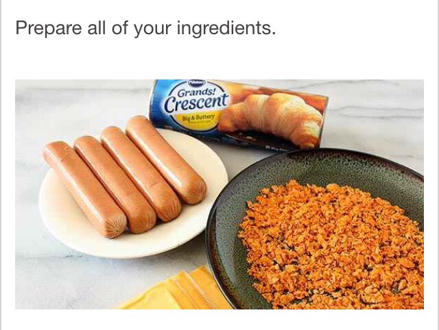 "NACHO-CRUSTED CRESCENT DOG"