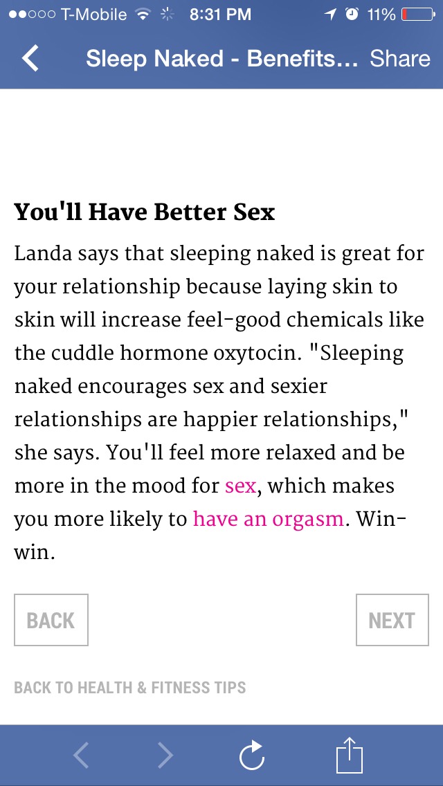 Reasons You Should Sleep Naked 😴