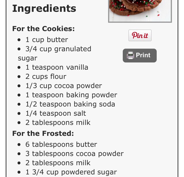 Chocolate Frosted Christmas Cookies 