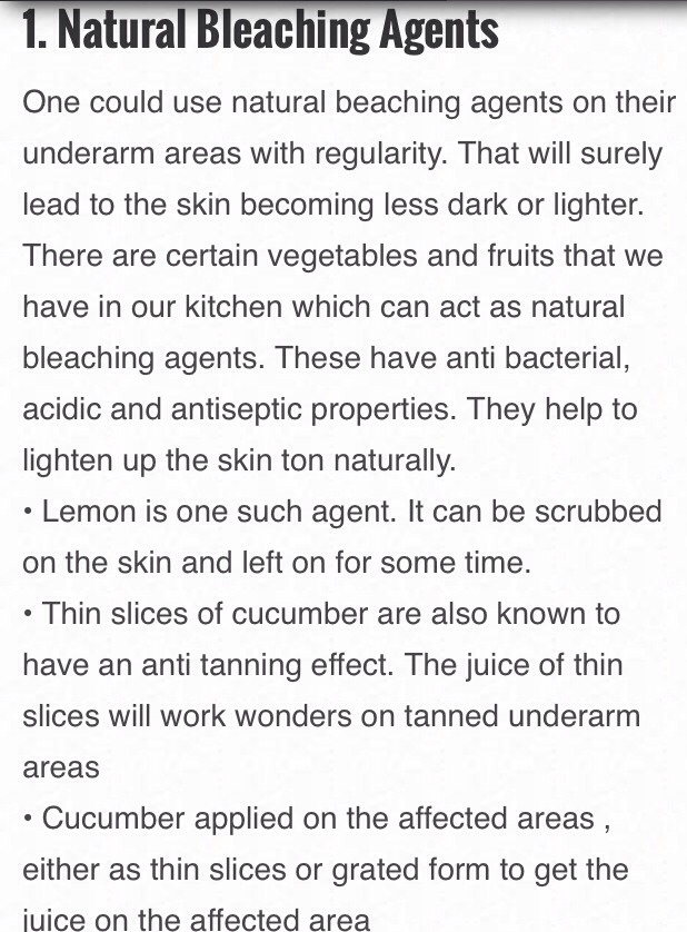 Get Rid Of Dark Underarms Naturally