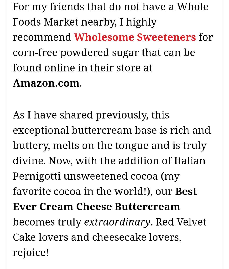 Red Velvet Butter Cream Frosting!!!