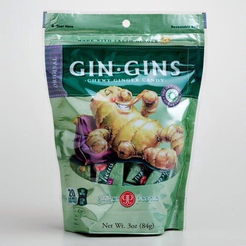 Ginger chews for stomach pain