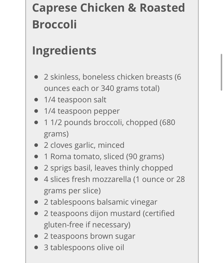 DIY Healthy Delicious Caprese Chicken & Roasted Broccoli