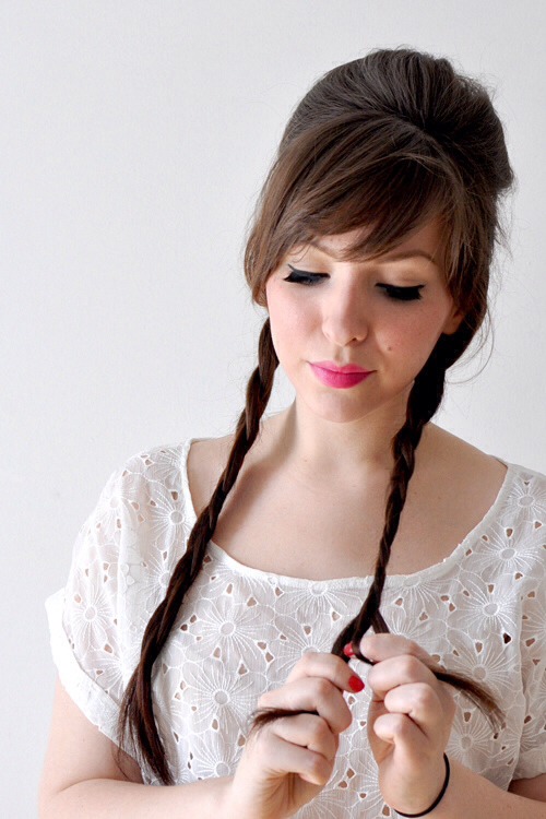 Tie each braid with clear elastic bands or leave them loose at the end. 