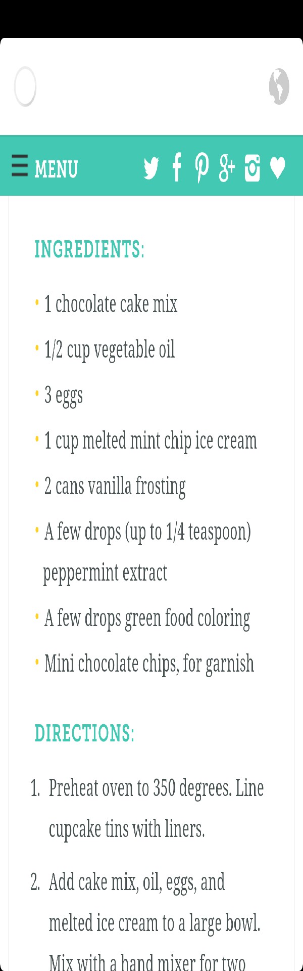 Mint Chip Chocolate Milkshake Cupcakes