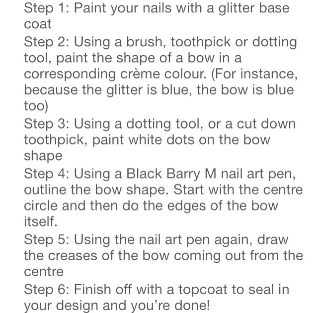 Glitter Bow Nail Tutorial