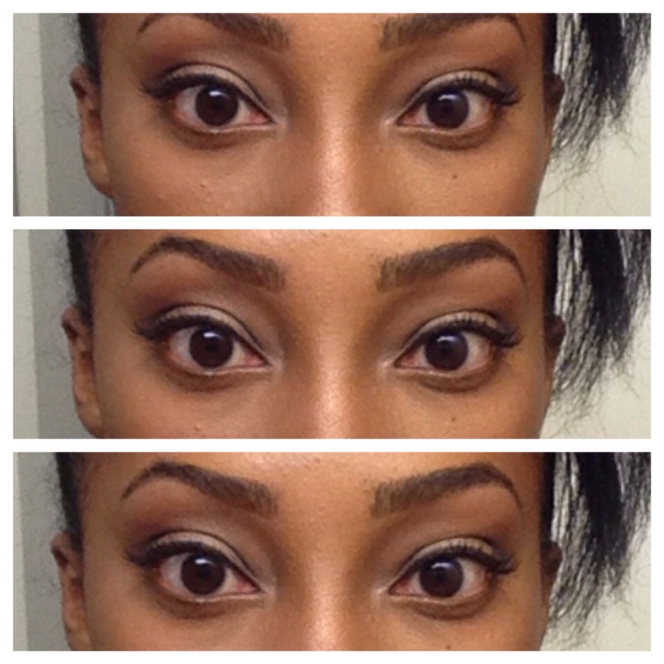 I lined my top eyelid to give myself the false lash look! Without lashes!! 
