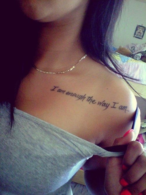 “I am enough the way I am”