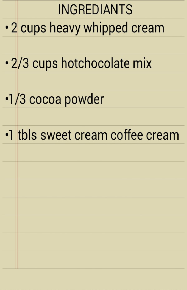 Hot Chocolate Whipped Cream! ♡
