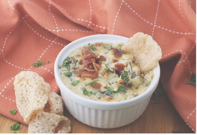 Bacon And Roasted Garlic Spinach Dip