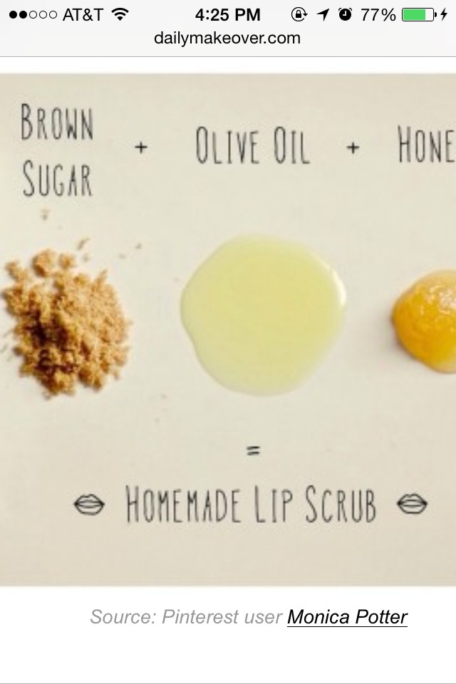 8. Mix brown sugar, olive oil and honey to create a nourishing DIY lip scrub.