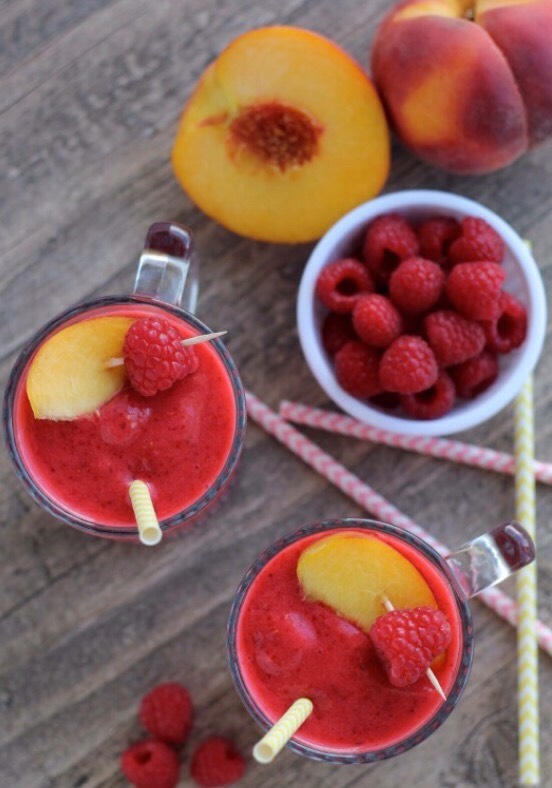 Frozen raspberry peach lemonade 