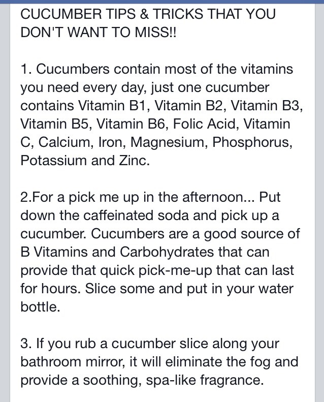 Cucumber Tips An Tricks ✨✨👌✨