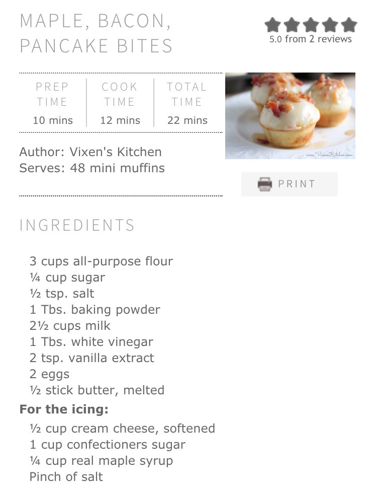 Maple Bacon Pancake Bites!!