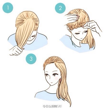 Six Steps Or Less //Hair Style Steps Drawings// 