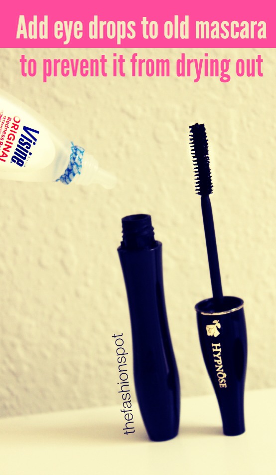•Add a few eye drops to prevent mascara drying out or going clumpy.