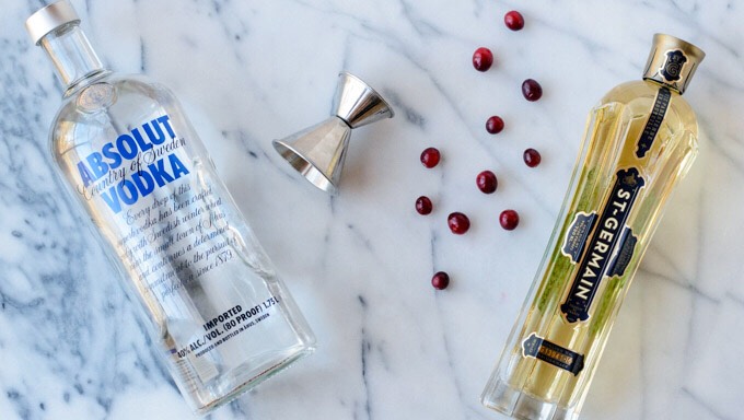ST. GERMAIN CRANBERRY COCKTAIL